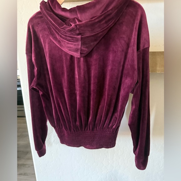 Anthropologie|Burgundy Velour Tracksuit,two piece matching set•••Small/Medium - Picture 7 of 16